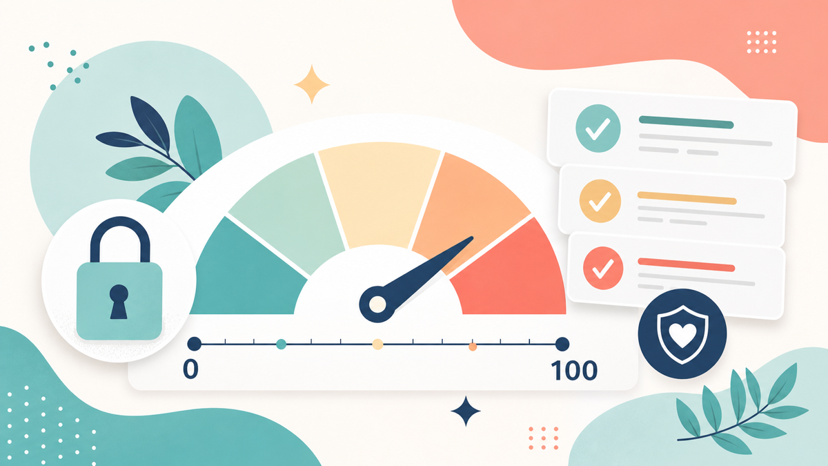 Rice Purity Test score meaning visual with a 0 to 100 score scale